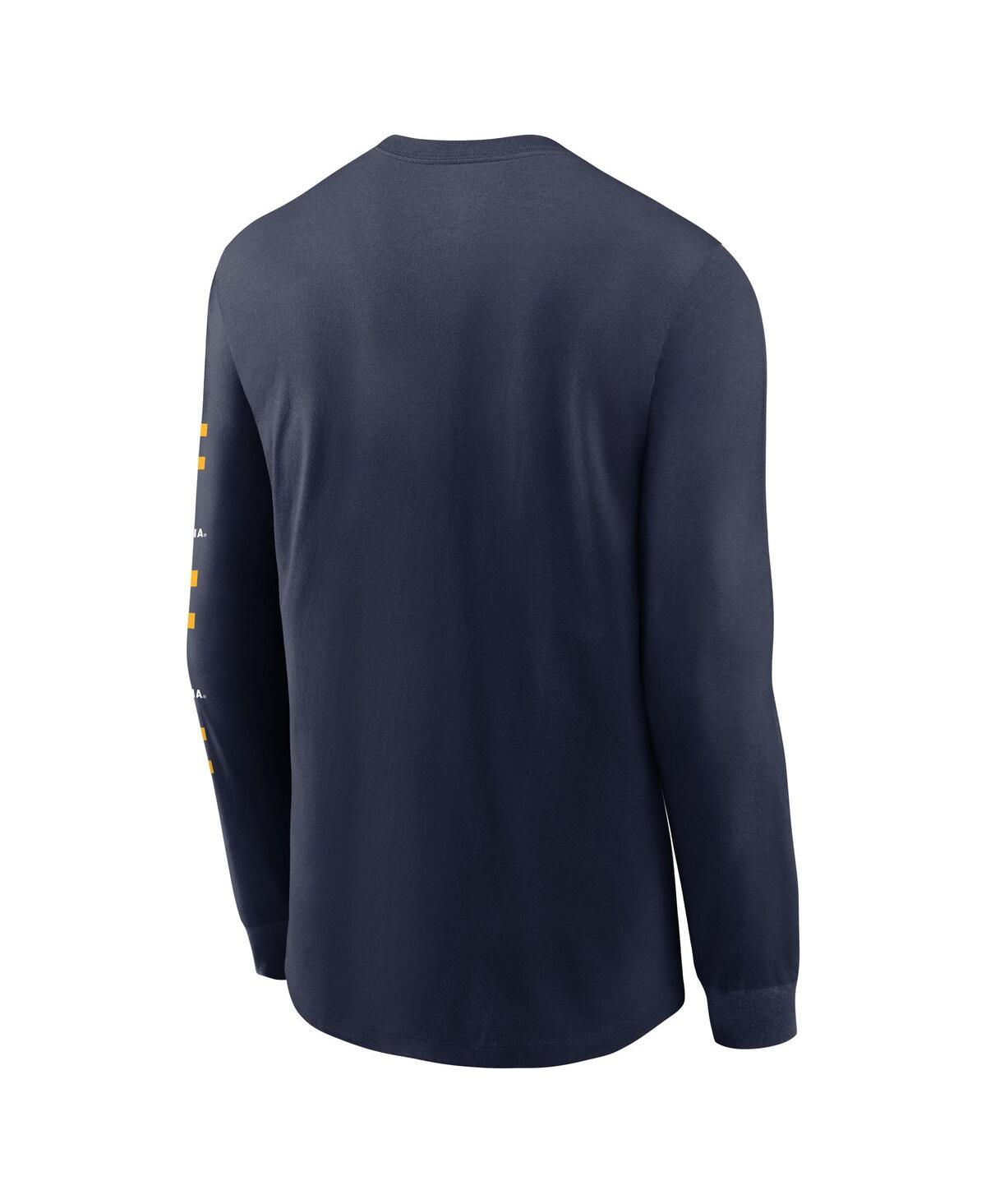 Nike West Virginia Campus Classic Location  Men's College Long-sleeve T-shirt In Blue
