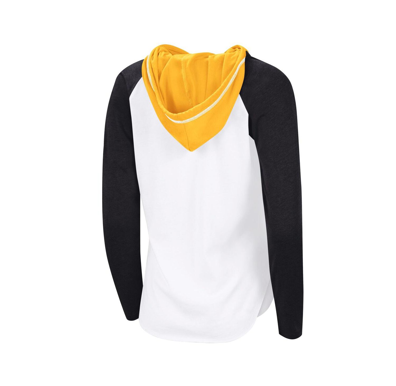 Women's White/Black Pittsburgh Penguins VIP Raglan Long Sleeve Hoodie T-Shirt
