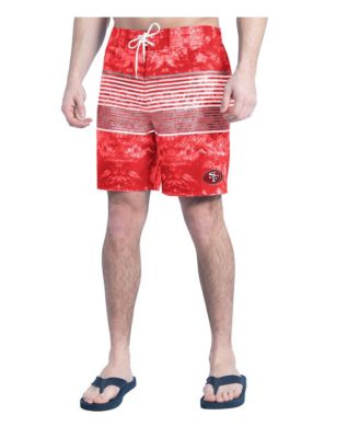 G-III Sports by Carl Banks - Men's Scarlet/Gray San Francisco 49ers Horizon Volley Swim Shorts