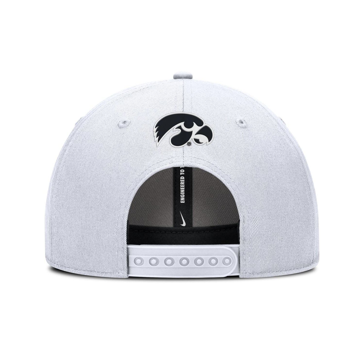 Men's White Iowa Hawkeyes Rise Practice Adjustable Hat