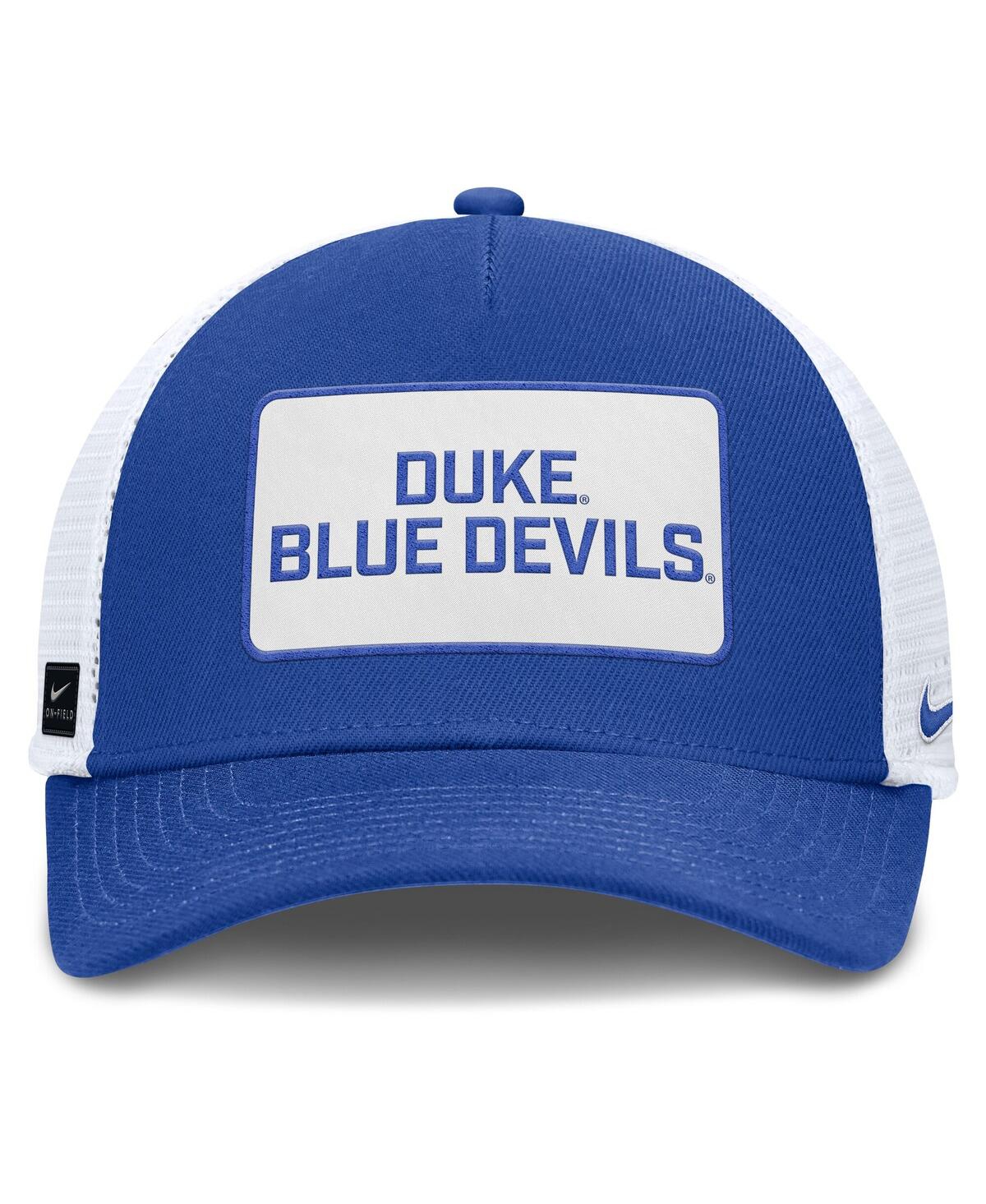 Nike Duke On-field Rise  Men's College Trucker Adjustable Hat In Blue