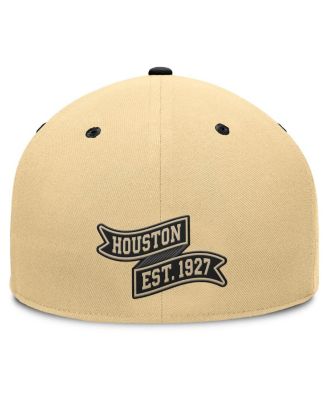Men's Gold/Black Houston Cougars Balance Fitted Hat