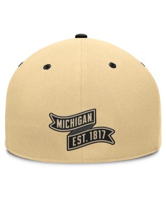 Men's Gold/Black Michigan Wolverines Balance Fitted Hat
