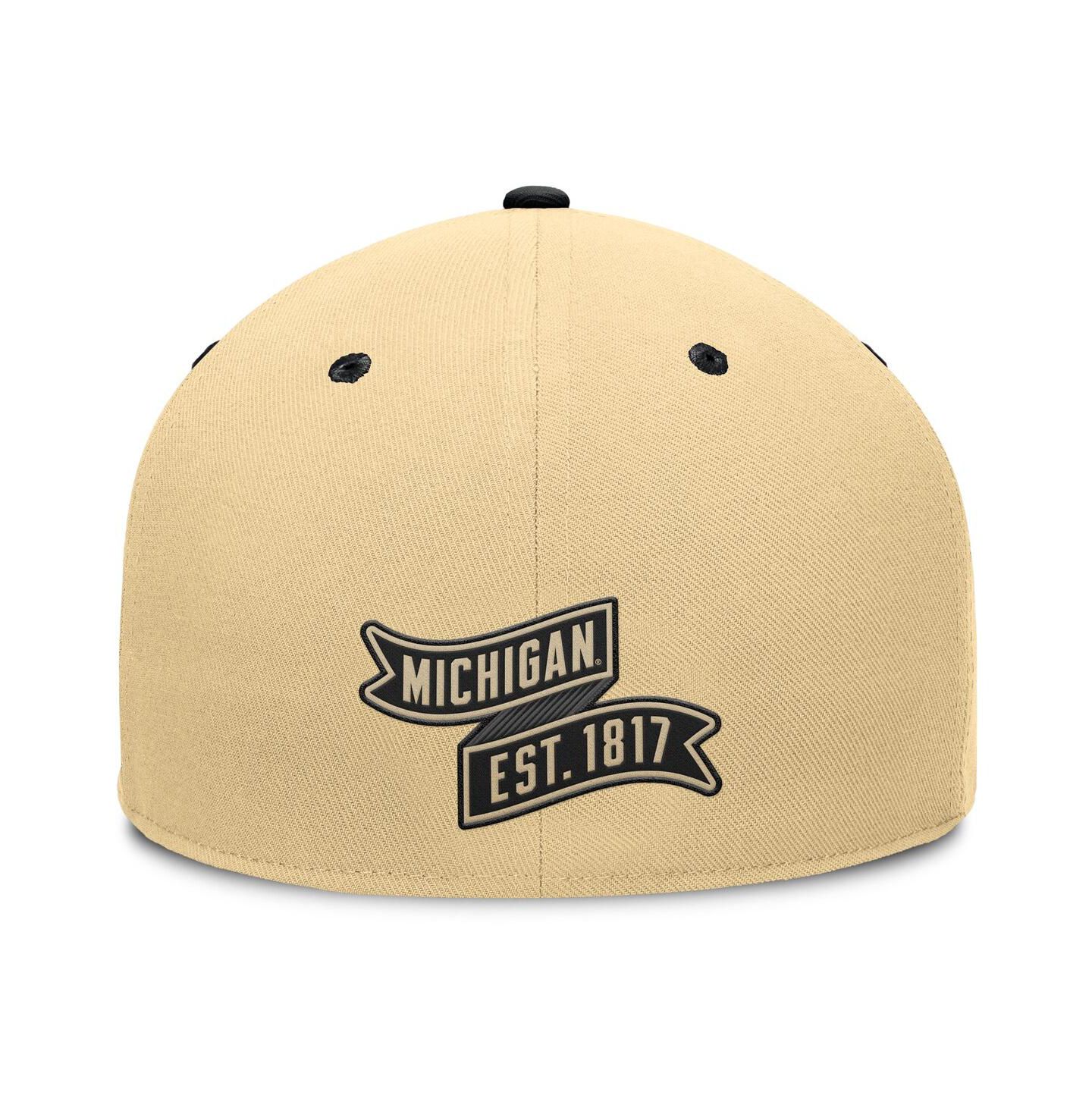 Мужская кепка Fanatics Gold/Black Michigan Wolverines Balance Fitted Hat — фото 4