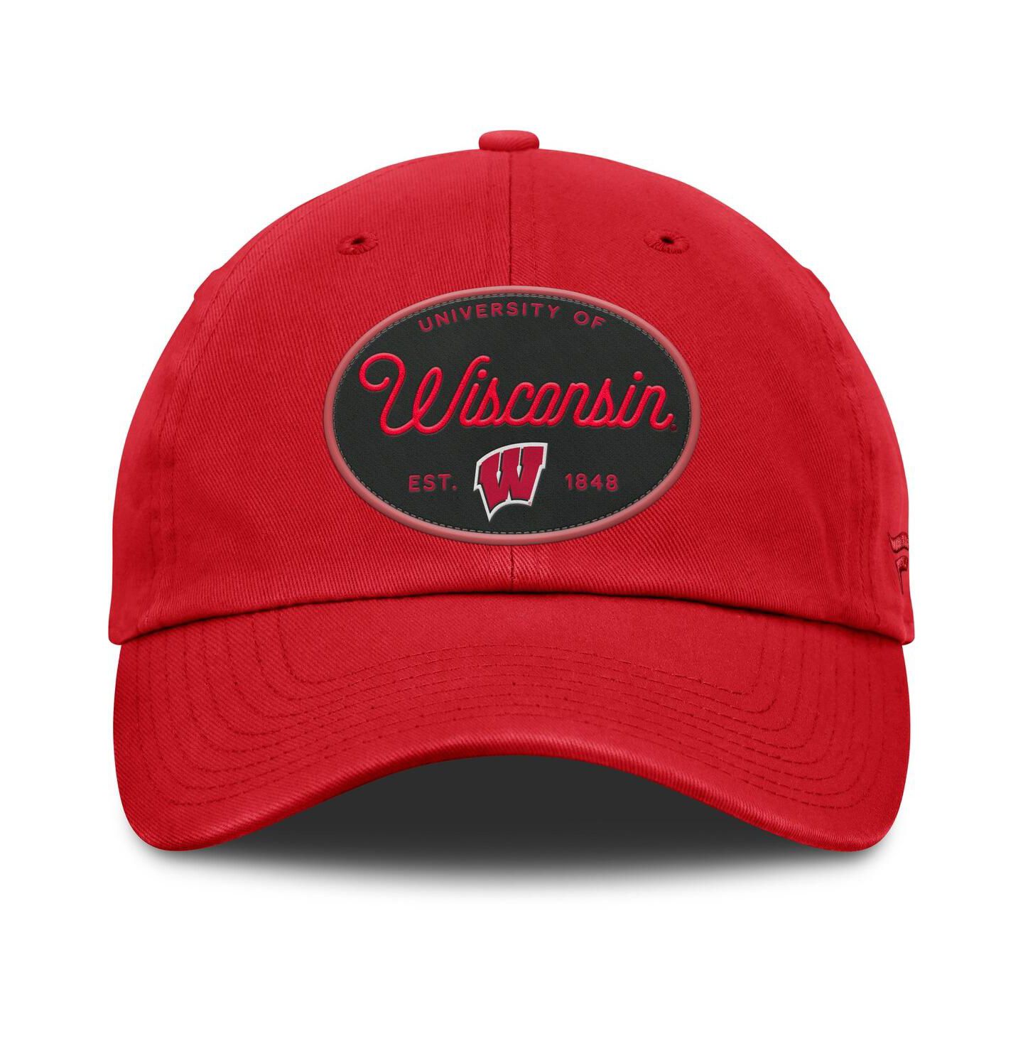 Женская кепка Fanatics Red Wisconsin Badgers Candid Adjustable Hat — фото 2