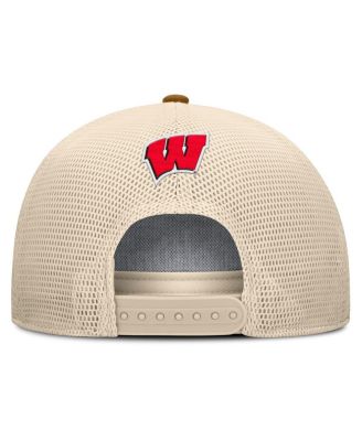 Men's Brown Wisconsin Badgers Trucker Adjustable Hat