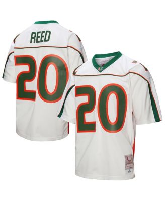 Mitchell & Ness - Men's Ed Reed White Miami Hurricanes 2001 Legacy Jersey