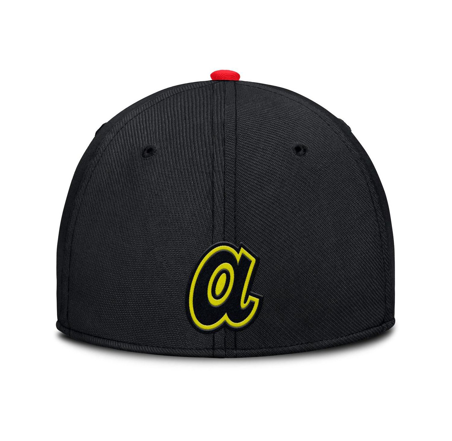 Men's Crimson/Black Atlanta Braves Neon 90s Rise Swoosh Flex Hat