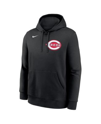 Men's Elly De La Cruz Black Cincinnati Reds Player Name Number Club Fleece Pullover Hoodie