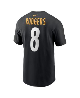 Men's Aaron Rodgers Black Pittsburgh Steelers Name Number T-Shirt
