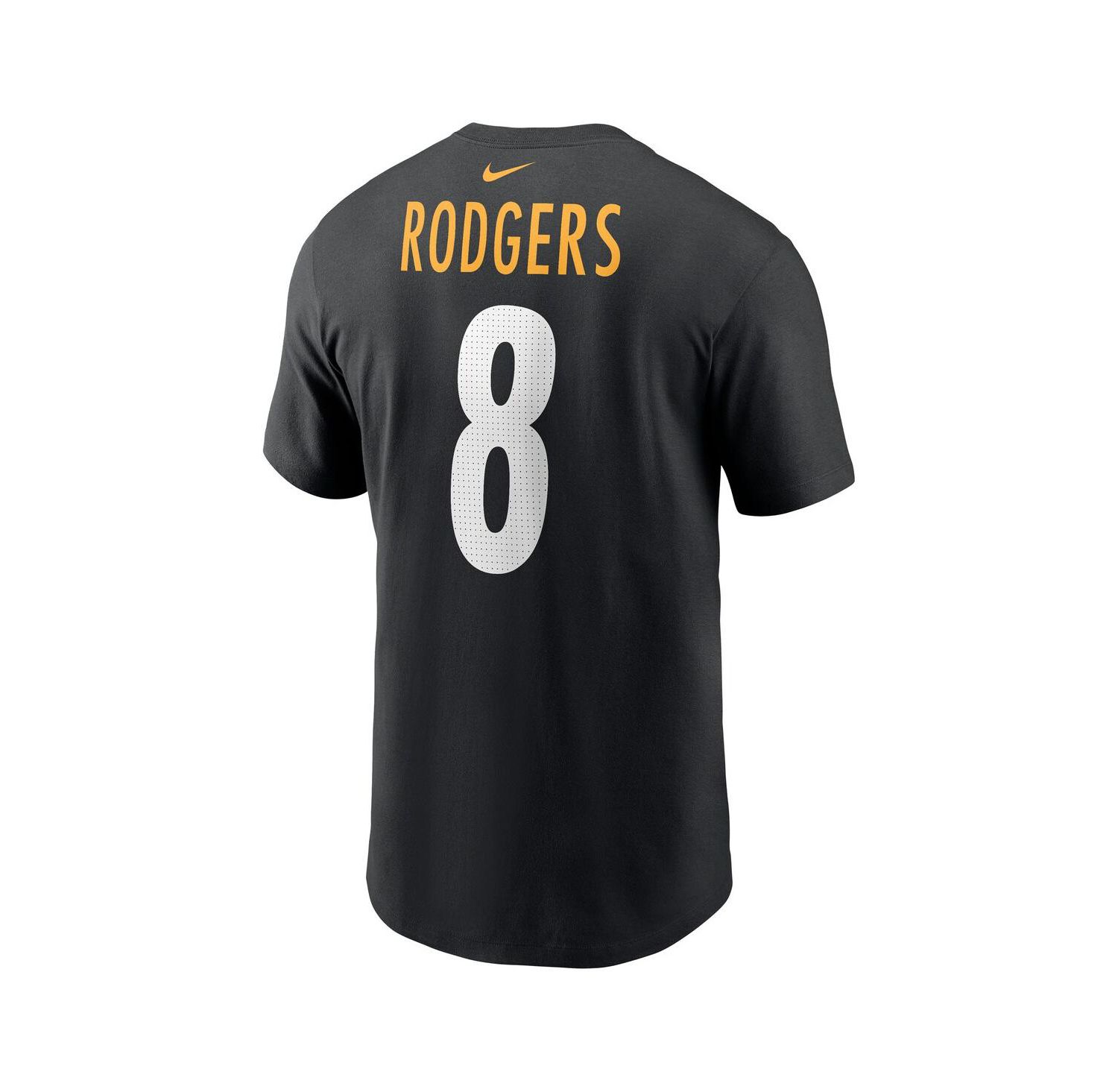 Men's Aaron Rodgers Black Pittsburgh Steelers Name & Number T-Shirt