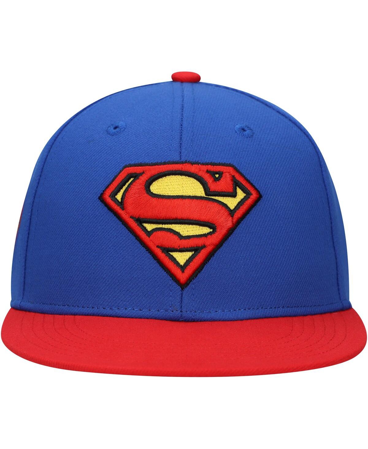 Lids Big Boys and Girls Royal Superman Comic Under visor Snapback Hat
