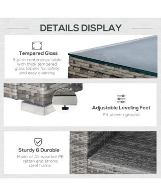 4-Piece Rat Furniture Set, Chairs, Loveseat, and Table,