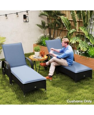 2PCS Chaise Lounge Chair Cushion, 76" x 23"