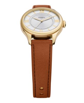Fossil Women's Gilmore Three-Hand Brown Croco Leather Watch, 28mm