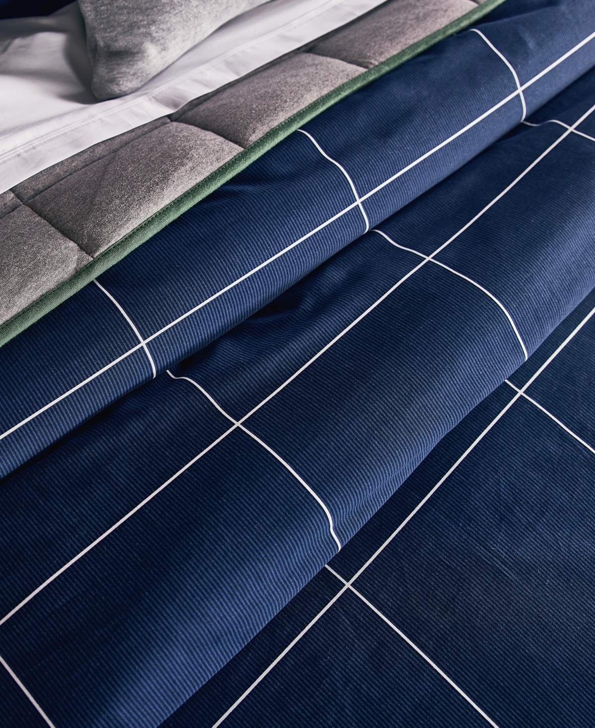 Lacoste Home Tennis Checks Cotton 3-Pc. Comforter Set, King