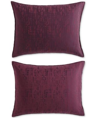 Linear Circuit Cotton Yarn Dyed 3-Pc. Duvet Cover Set, Queen