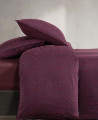 Linear Circuit Cotton Yarn-Dyed 3-Pc. Duvet Cover Set, King