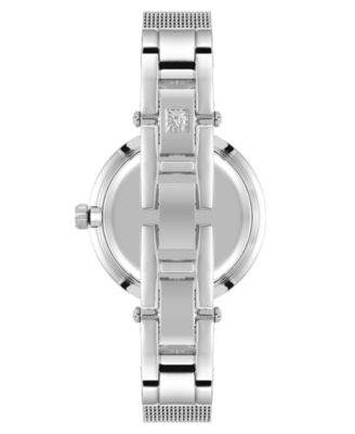 Women's Quartz Silver-Tone Metal Alloy Bracelet Watch Set, 18mm