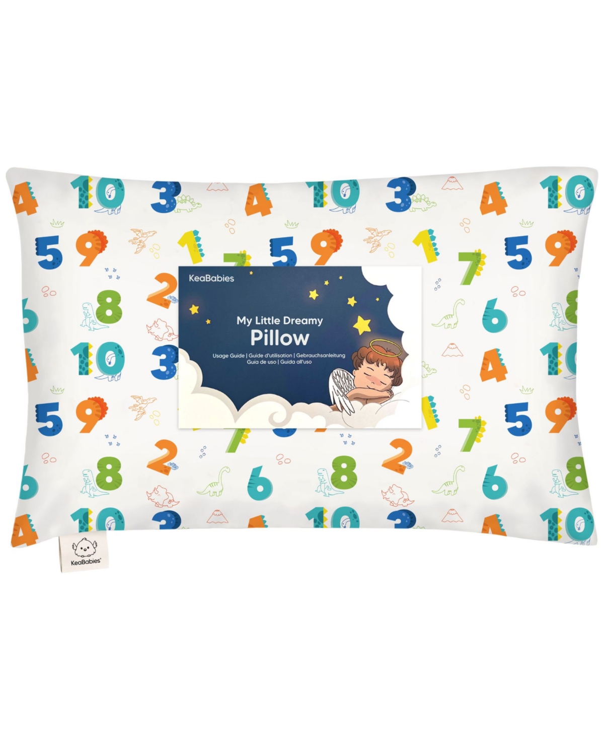 KeaBabies Toddler Pillow with Pillowcase, Small Pillow for Sleeping - Dino123