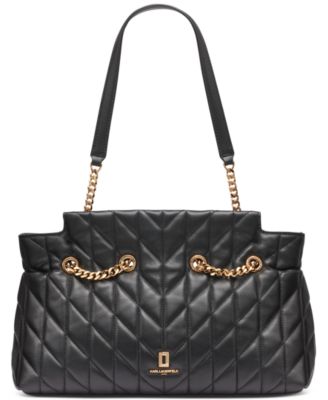 KARL LAGERFELD PARIS - Lafayette Medium Leather Satchel