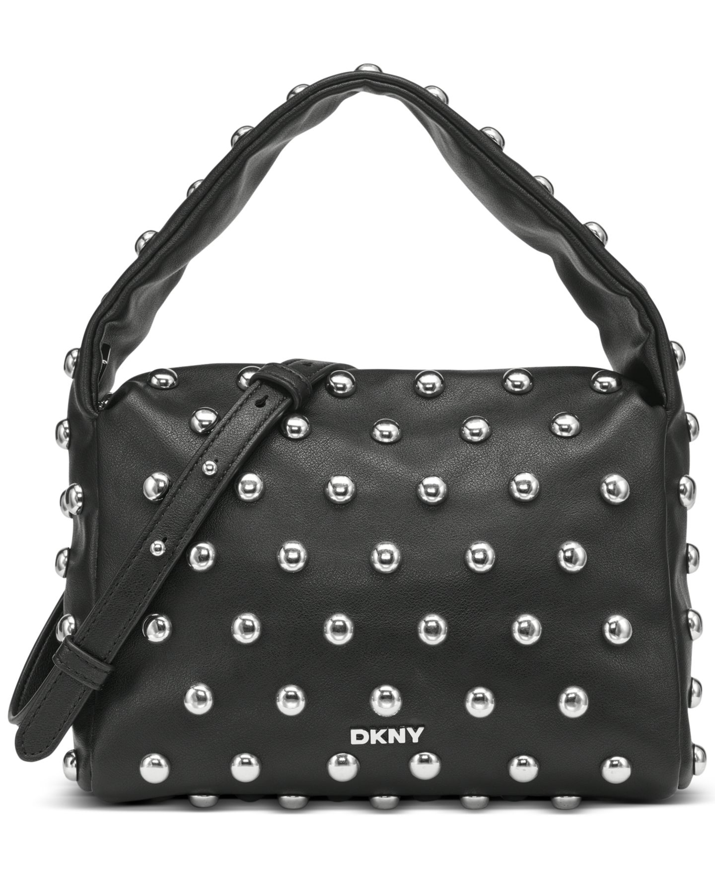 Женская сумка DKNY Agnes Small Shoulder, цвет: Чёрный / Серебряный — фото 1