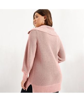 Women's June and Vie Half-Zip Sweater