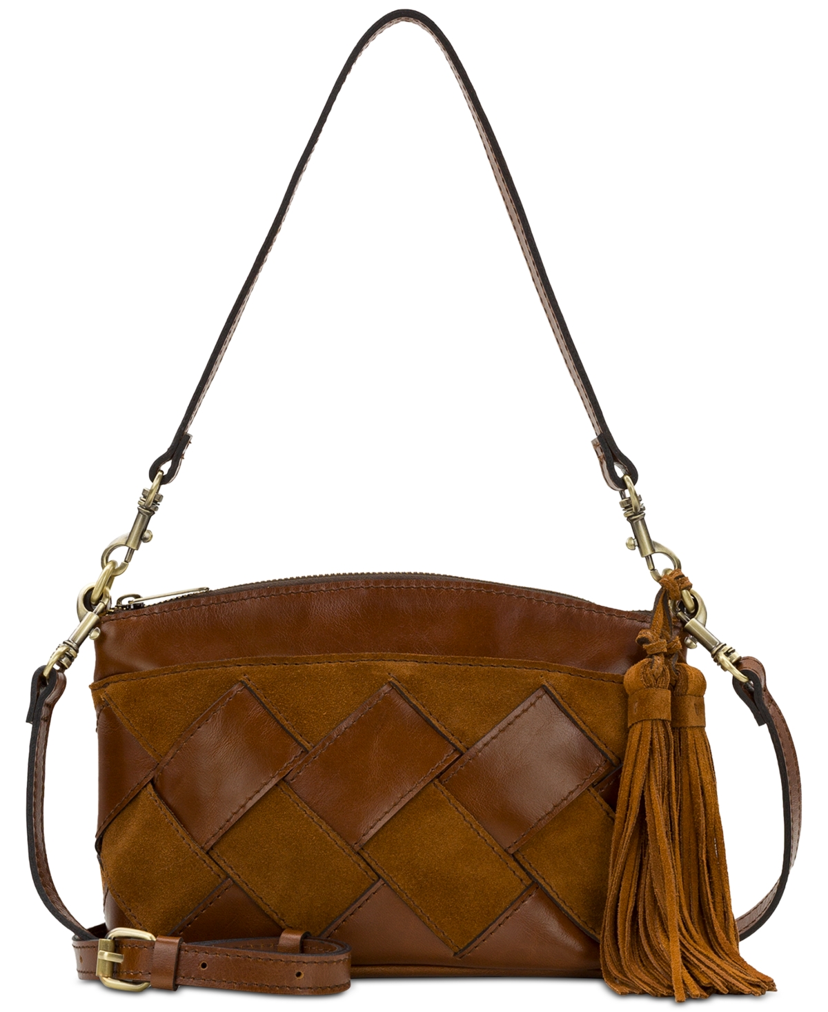 Patricia Nash Arlee Small Leather Weave Crossbody