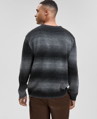Men's Relaxed-Fit Ombr&eacute; Crewneck Sweater, Macy's Exclusive