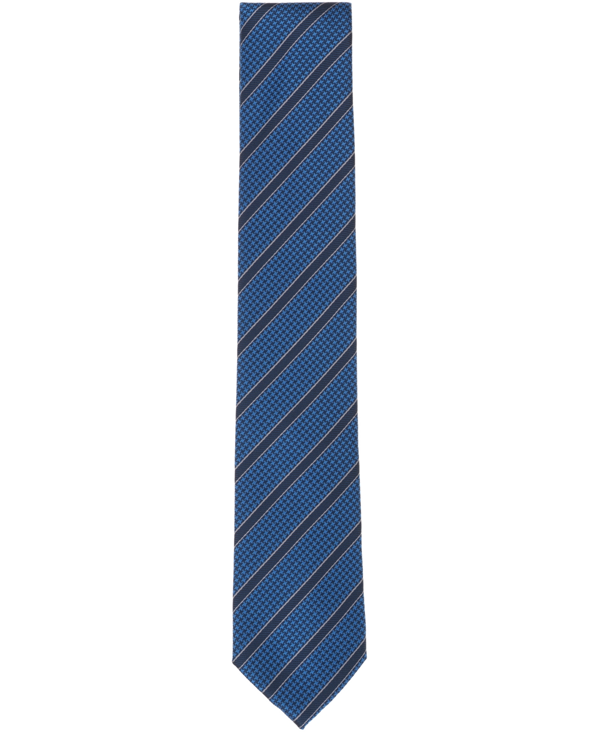 Alfani Men's Ember Stripe Pattern Tie, Macy's Exclusive In Blue
