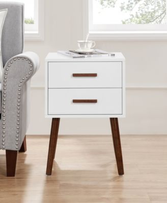 15.75" Wood Oslo 2-Drawer End Table