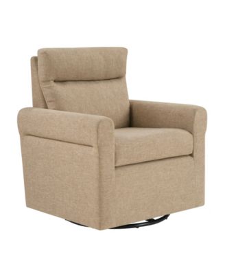 29.75" Boucle Take a Seat Olivia Swivel Accent Armchair
