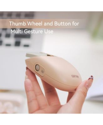 Wavy Chips Dual-Mode Wireless Mouse, 5 Adjustable DPI Levels, 50-Day Battery Life, Milk Tea Color, for Windows, MacOS, iOS, Android