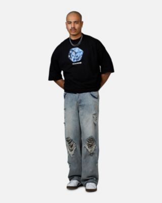 Men's Die Mock T-Shirt, Black - Medium