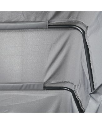 4 Piece Adjustable Canopy Outdoor Rat Sofa Set, Light