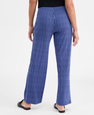 Women's Printed Knit Pull-On Pants, Macy's Exclusive