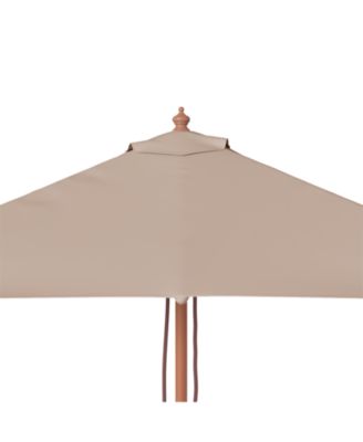 Outdoor Parasol with Wooden Pole 59.1"x78.7" Taupe