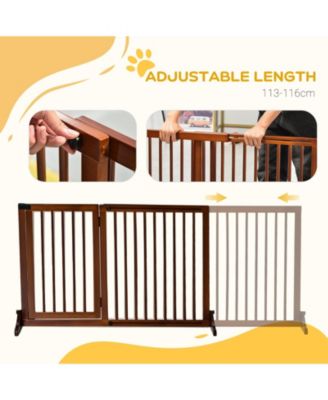 Paw Hut Adjustable Wooden Pet Gate for Doorway, Hall w/ Safety Barrier