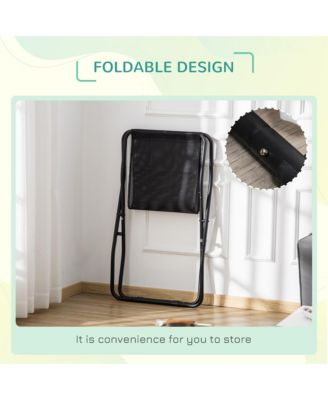 Cooling Elevated Dog Bed Foldable Portable Pet Cot W/ Breathable Fabric