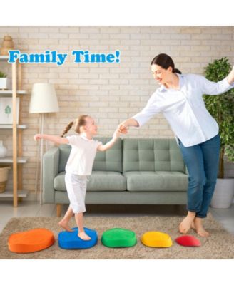 Toddler 5 Pcs Stepping Stones w/ Non-Slip Edge Sensory Toy for Indoor/Outdoor Play
