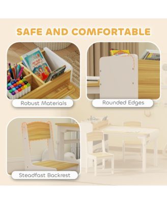 Kids Desk and Chair Set, Activity Craft Table for 3-8,