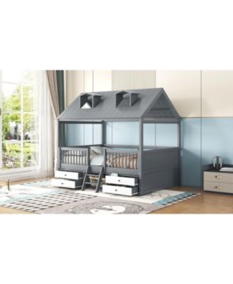 Full Size Wood Bed House Bed Frame