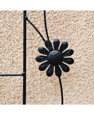 2 Pack Metal Garden Trellis 86.7" Black