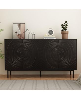  Wood Sideboard Buffet Storage Cabinet