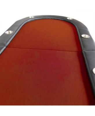 73" Foldable Poker Table with Cup Holders Red