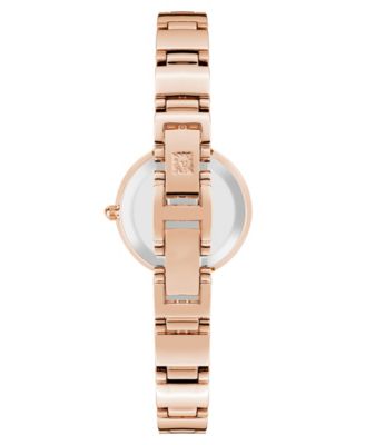 Women's Quartz Classic Plum and Rose Gold-Tone Diamond Accented Bracelet Watch, 28mm