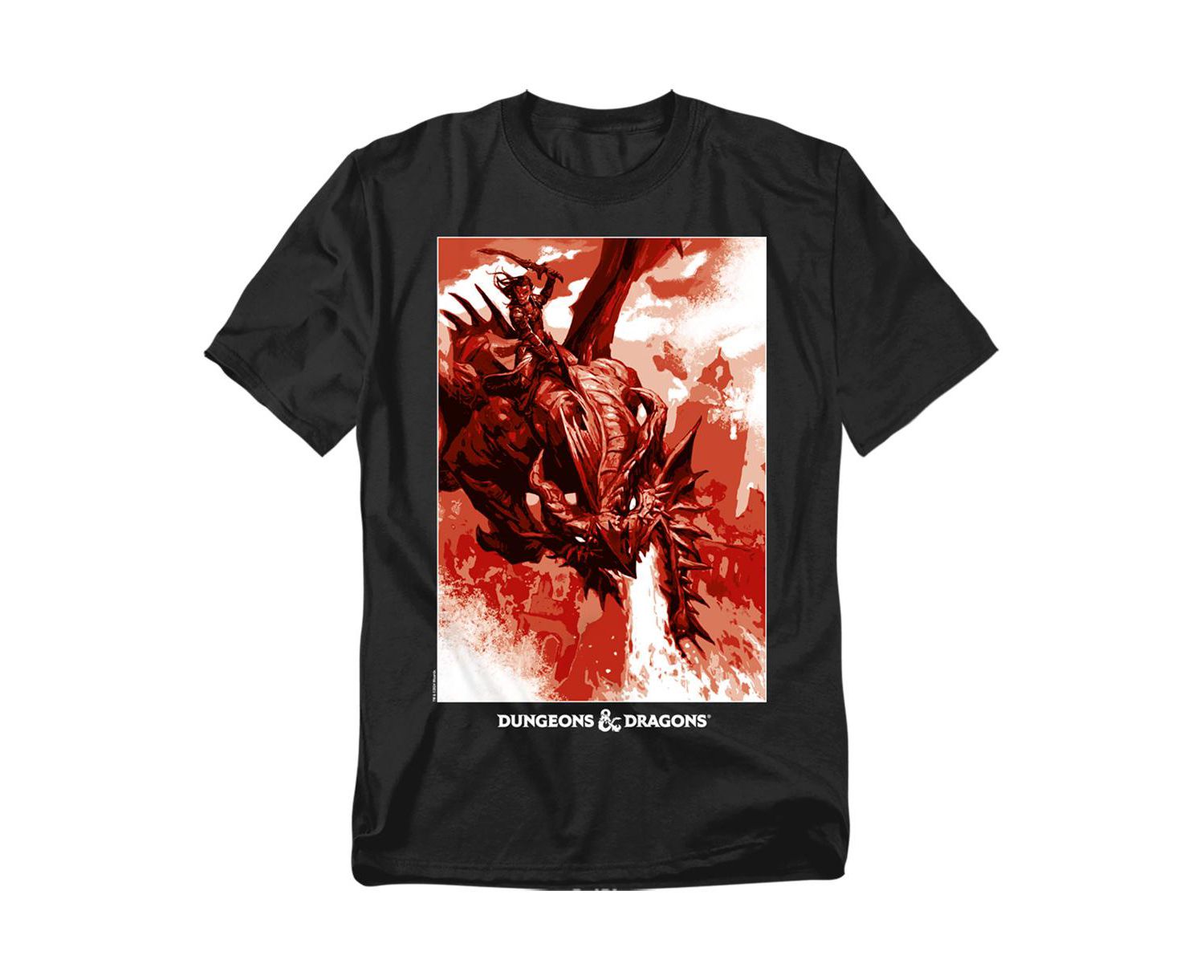 Men's Dungeons Dragons Dragon Rider Fire Blast T-Shirt