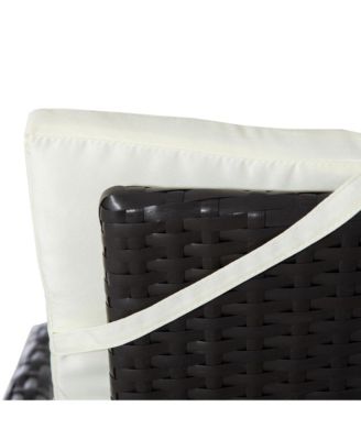 3pc Patio Furniture, Wicker Reclining Chairs & Table,