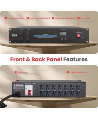 19'' Rack Mount Power Conditioner - 3600 Watt Power Conditioner w/ 18 Outlets