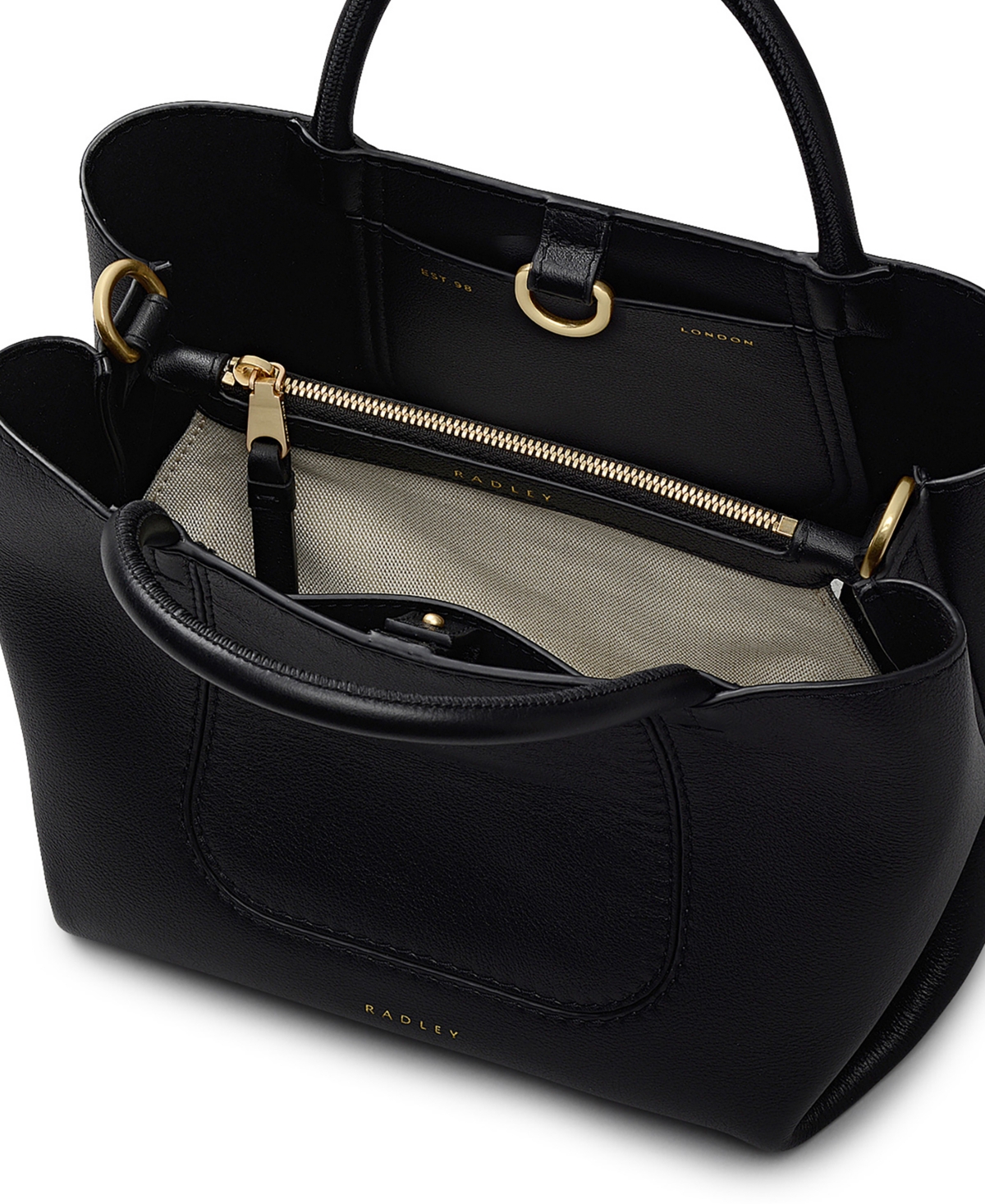 Radley London The Compton Small Zip Top Grab Bag In Black